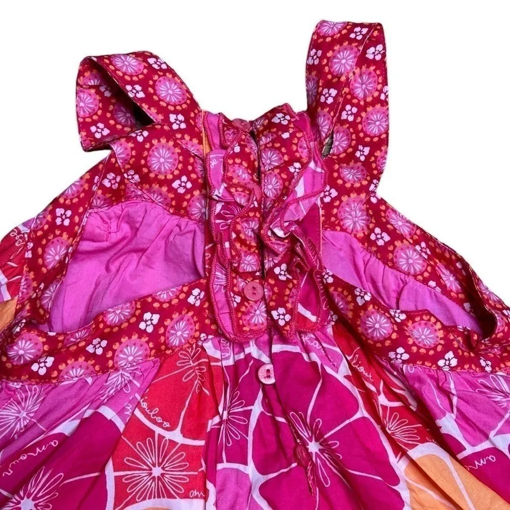 deux par deux scoop neck grapefruit dress with bows 6